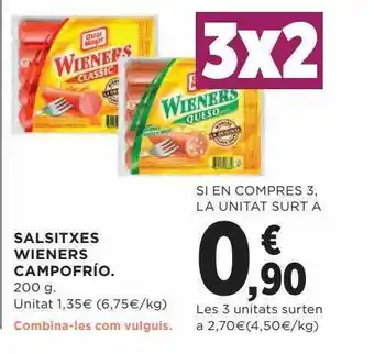 Hipercor Salsitxes wieners campofrio oferta