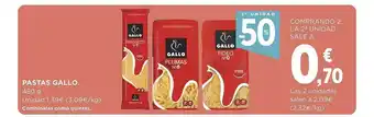 Supercor 2a unidad -50% pastas gallo oferta