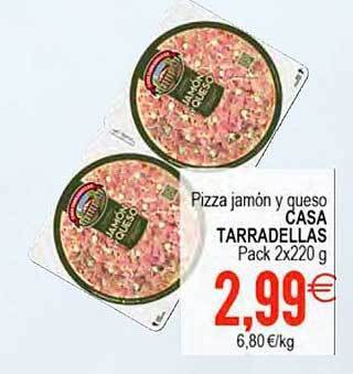 Plenus Supermercados Pizza jamón y queso casa tarradellas oferta