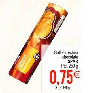 Plenus Supermercados Galleta rechea chocolate spar oferta