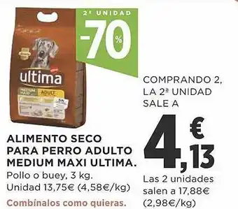 Supercor 2a unidad -70% alimento seco para perro adulto medium maxi ultima oferta