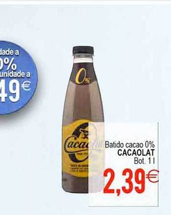 Plenus Supermercados Batido cacao 0% cacaolat oferta