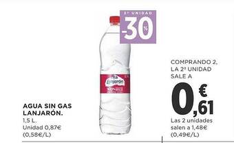 Supercor 2a unidad -30% agua sin gas lanjarón oferta