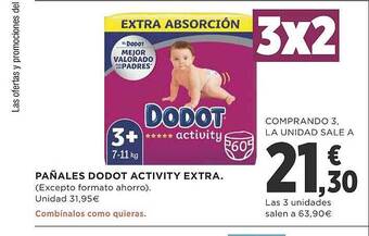 Supercor Pañales dodot activity extra oferta