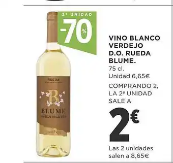 Supercor 2a unidad -70% vino blanco verdejo d.o. rueda blume oferta