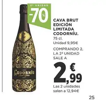 Supercor 2a unidad -70% cava brut edición limitada codorniu oferta