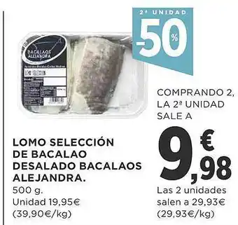 Supercor Lomo selección de bacalao desalado bacalaos alejandra oferta