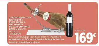 Supercor Jamón de bellota ibérico 75% raza ibérica, d.o. dehesa de extremadura barón de ley oferta