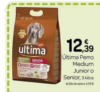 Supermercados El Jamón Última perro medium junior o senior oferta