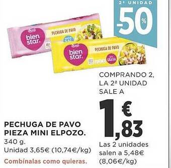 Supercor Pechuga de pavo pieza mini elpozo oferta
