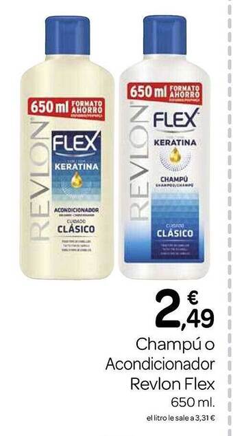 Supermercados El Jamón Champú o acondicionador revlon flex oferta