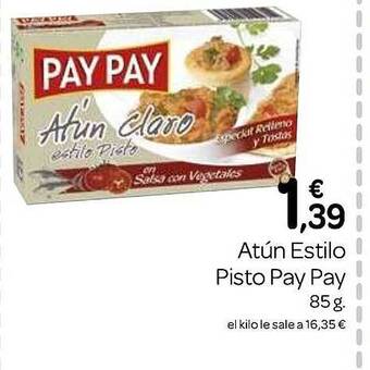 Supermercados El Jamón Atún estilo pisto pay pay oferta