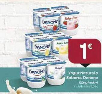 Supermercados El Jamón Yogur natural o sabores danone oferta
