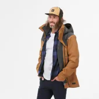 Decathlon Chaqueta de montaña y trekking 3 en 1 impermeable hombre forclaz travel 100 oferta