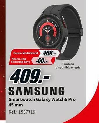 MediaMarkt Samsung smartwatch galaxy watch5 pro 45 mm oferta