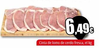 Unide Supermercados Cinta de lomo de cerdo fresca, el kg oferta