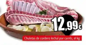 Chuletas de cordero lechal pro carrés, el kg