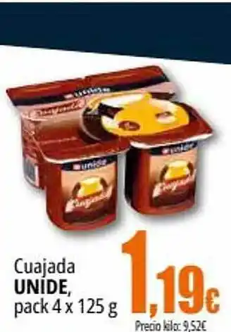 Unide Supermercados Cuajada unide pack 4 oferta