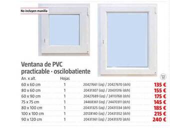 Bauhaus Ventana de pvc practicable - oscilobatiente oferta