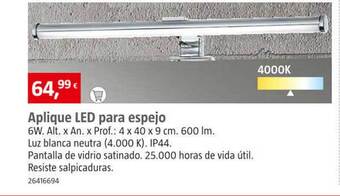 Bauhaus Aplique led para espejo oferta