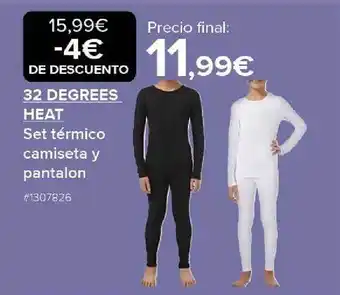 Costco 32 degrees heat set térmico camiseta y pantalon oferta
