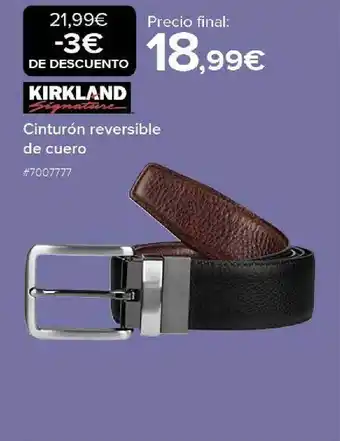 Costco Kirkland cinturón reversible de cuero oferta
