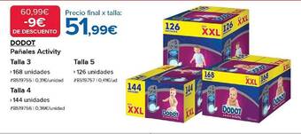 Costco Dodot pañales activity oferta