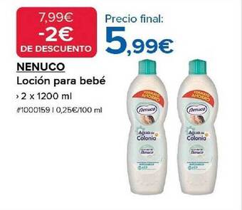 Costco Nenuco loción para bebé oferta