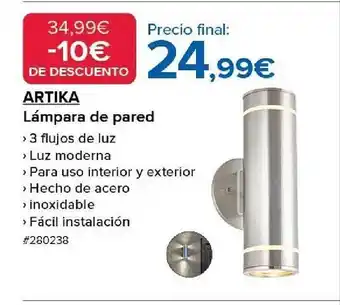 Costco Artika lámpara de pared oferta