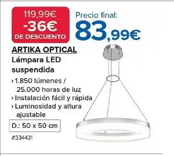 Costco Artika optical lámpara led suspendida oferta