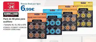 Costco Kirkland pack de 48 pilas para audífono oferta