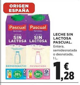 El Corte Inglés Leche sin lactosa pascual oferta