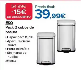 Costco Eko pack 2 cubos de basura oferta