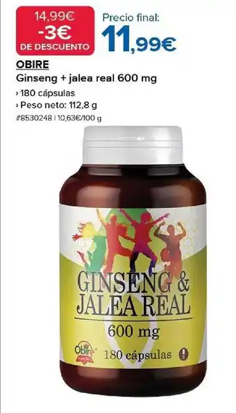 Costco Obire ginseng + jalea real 600mg oferta