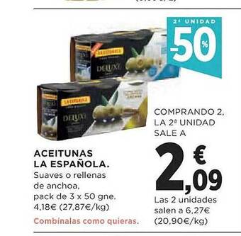 El Corte Inglés 2a unidad -50% aceitunas la española oferta