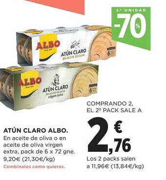 El Corte Inglés 2a unidad -70% atún claro albo oferta