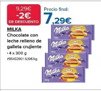 Costco Milka chocolate con leche relleno de galleta crujiente oferta
