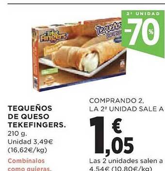 El Corte Inglés Tequeños de queso tekefingers oferta