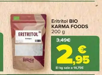 Carrefour Eritritol bio karma foods oferta
