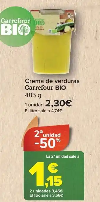 Carrefour Crema de verduras carrefour bio oferta