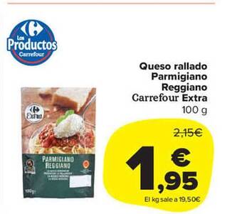 Carrefour Market Queso rallado parmigiano reggiano carrefour extra oferta