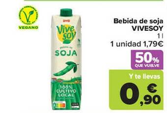Carrefour Market Bebida de soja vivesoy oferta