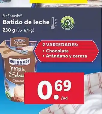 Lidl Mcennedy batido de leche oferta