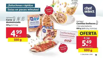 Lidl Chef seelct carne desmenuzada chef select costillas barbacoa oferta