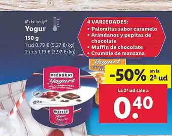 Lidl Mcenndy yogur oferta