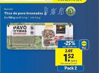 Lidl Realvalle tiras de pavo braseadas oferta