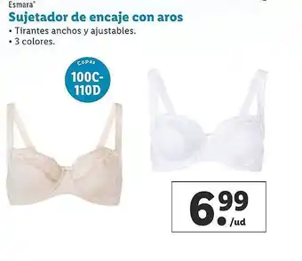 Lidl Esmara sujetador de encaje con aros oferta