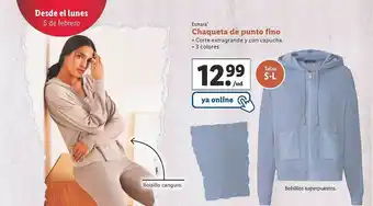 Lidl Esmara chaqueta de punto fino oferta