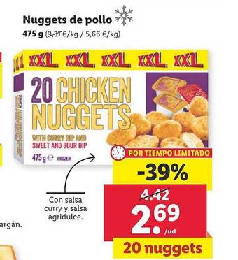 Lidl Nuggets de pollo oferta