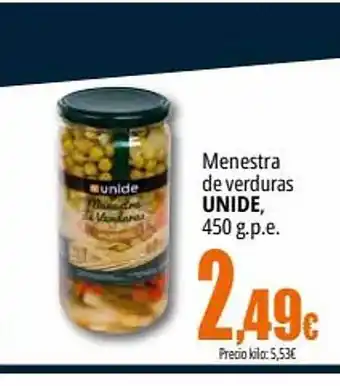 Unide Supermercados Menestra de verduras unide oferta